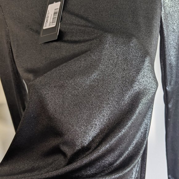 BCBGENERRATION Black metallic turtleneck top - Picture 11 of 11